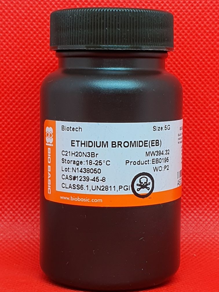 Ethidium Bromide, lọ 5g, Mã EB0195, CAS: 1239-45-8, hãng BioBasic-Canada