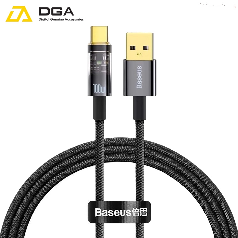 Cáp sạc Baseus USB to Type C 100W Explorer Series Auto Power-Off Fast Charging Data Cable