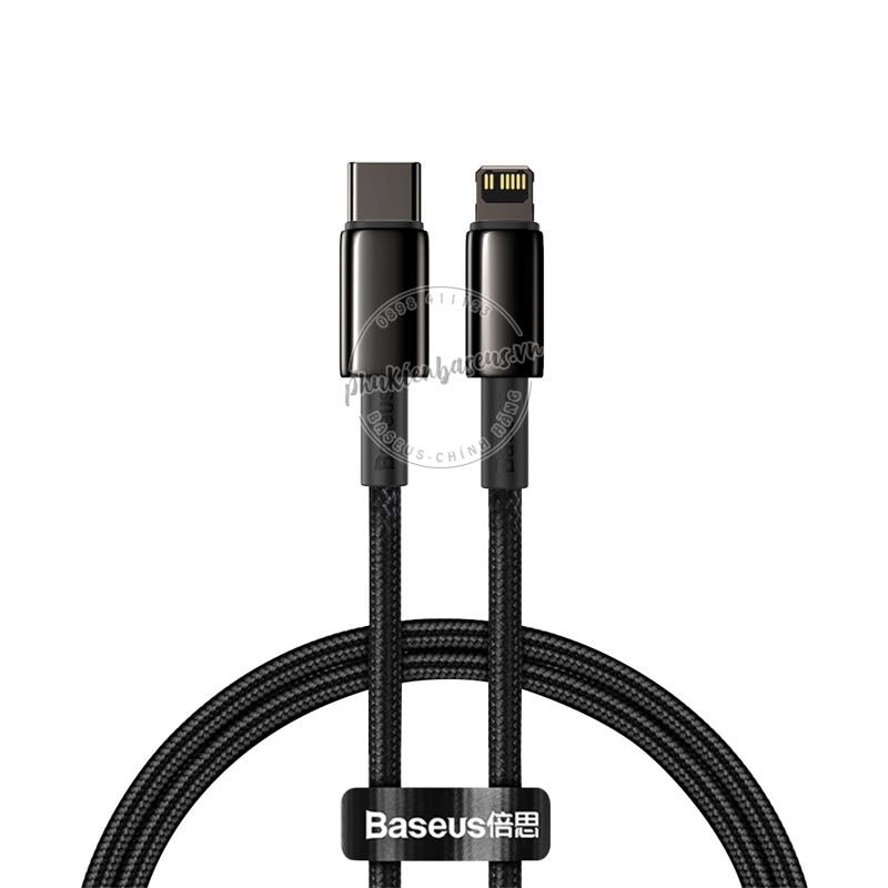 Cáp sạc nhanh C to Lightning 20W Baseus Tungsten Gold Fast Charging Data Cable
