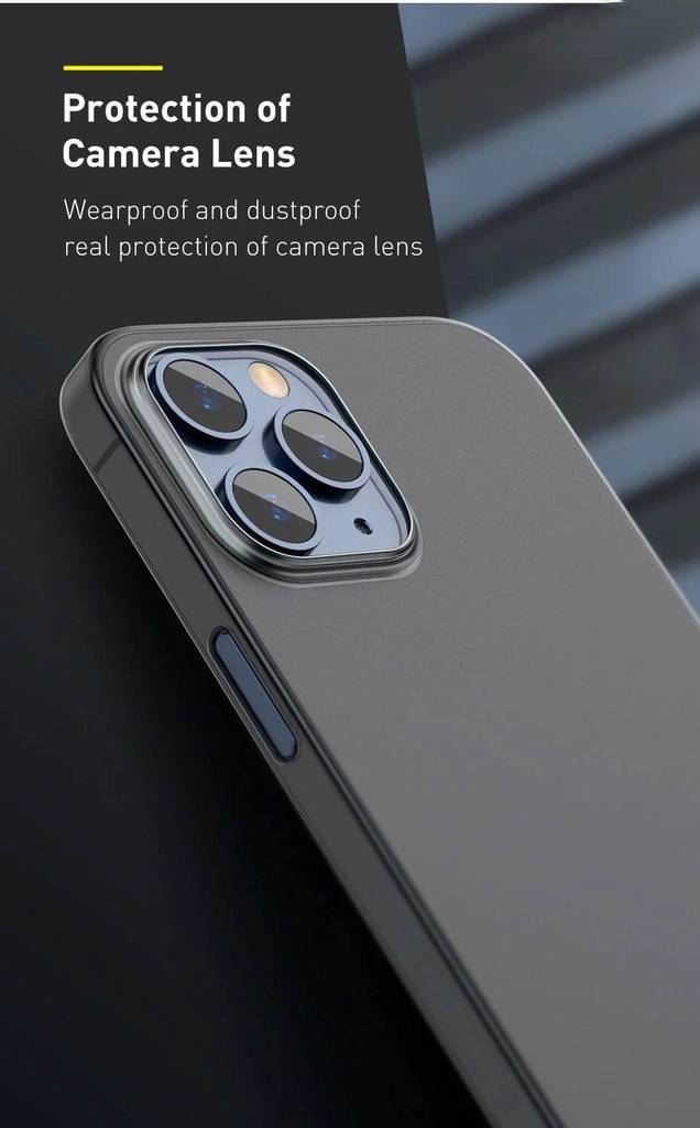 Ốp lưng siêu mỏng chống bám vân tay dùng cho iPhone 12 Series Baseus Wing Case