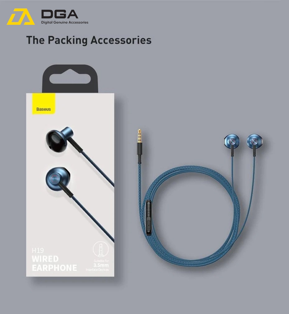 Tai nghe AUX 3.5mm Baseus Encok H19 Wired Earphone