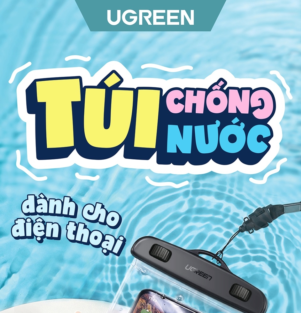 Túi đựng điện thoại chống nước UGREEN Waterproof Phone Pouch LP186  – Chống nước cao IPX 8, dùng được cho độ sâu 10m, tương thích với màn hình dưới 6.5inch