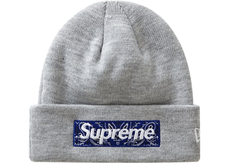 Beanie Supreme Bandana Grey Box Logo 