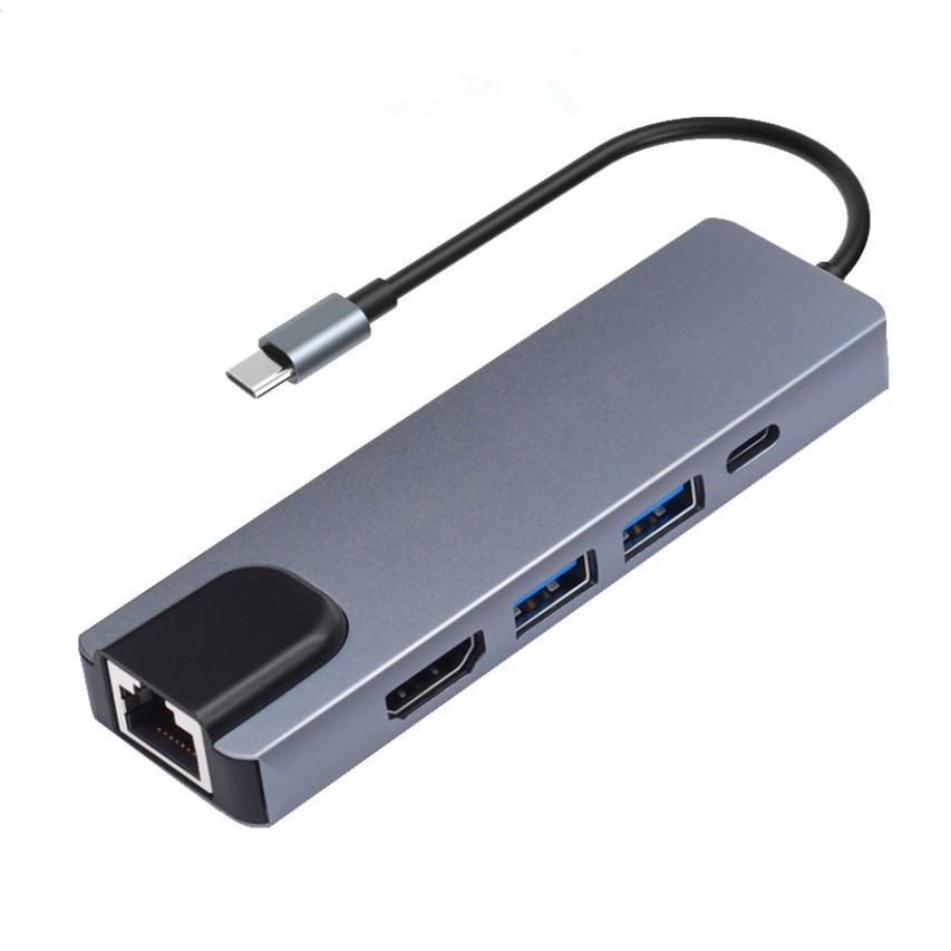 USB Type C 5 in 1 To HDMI, RJ45, 2 x USB 3.0, USB Type C