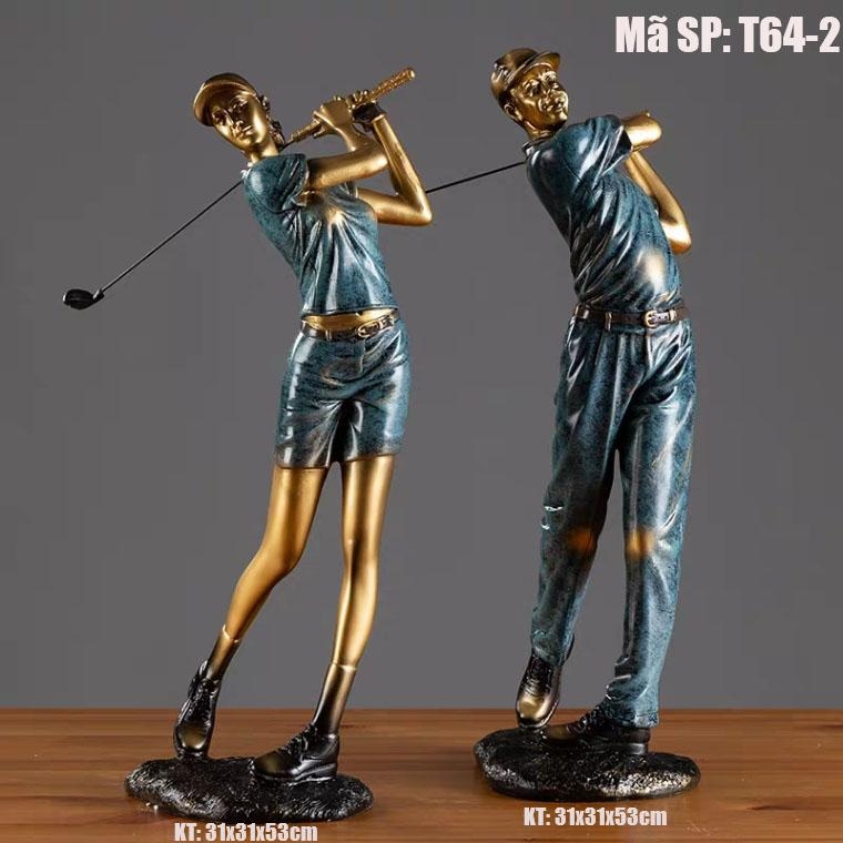 Decor cặp nam nữ chơi golf HT64