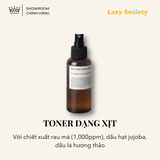 Toner Dạng Xịt Làm Dịu Da LAZY SOCIETY Cica Aftershave Toner Spray 120ml