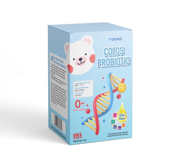 Sữa non viện dinh dưỡng Ohiro Colos Probiotics ngừa táo bón, tiêu hóa tốt cho bé 0-12 tháng