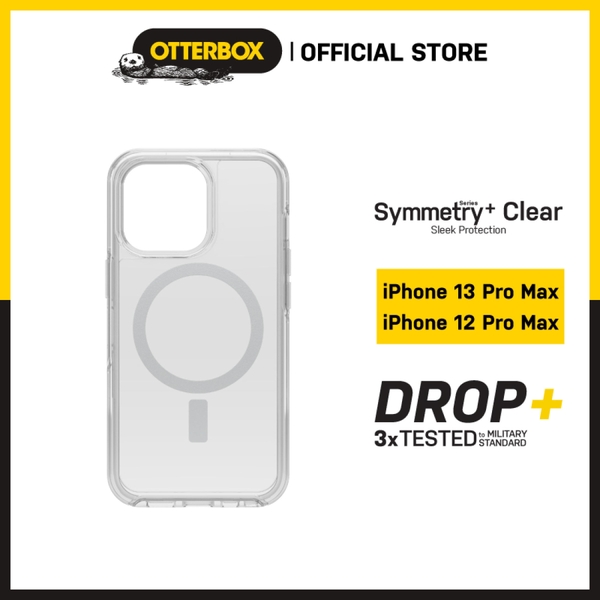 Ốp Lưng iPhone 13 Pro Max / iPhone 12 Pro Max Otterbox Symmetry Series+ Clear Kháng khuẩn | MagSafe | DROP+ 3xTested - Hàng Chính hãng PGI