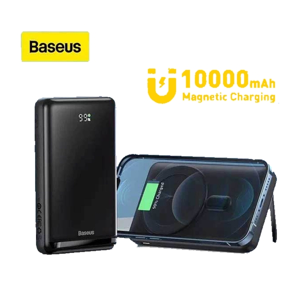 Pin Sạc Dự Phòng Không Dây 10000mAh 20W Baseus Magnetic Bracket Wireless Fast Charge Power Bank  (Tặng kèm C to C 60W 50cm)
