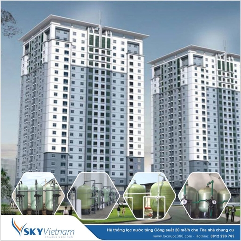 Hệ thống lọc tổng VSKY 20 m3 cho Tòa nhà chung cư VSK20-LT