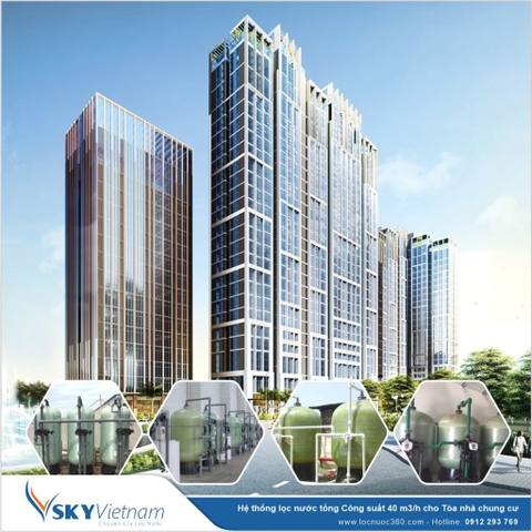 Hệ thống lọc tổng VSKY 40 m3 cho Tòa nhà chung cư VSK40-LT