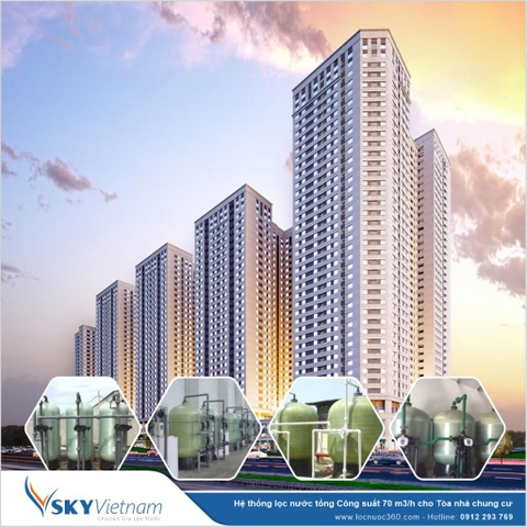 Hệ thống lọc tổng VSKY 70 m3 cho Tòa nhà chung cư VSK70-LT