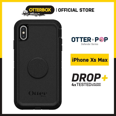 Ốp lưng OTTERBOX + POP DEFENDER iPhone XS MAX BLACK - Hàng Chính hãng PGI