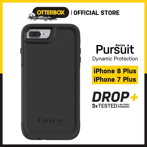 Ốp lưng OTTERBOX APPLE PURSUIT cho iPhone 8 Plus và iPhone 7 Plus BLACK - Hàng Chính hãng PGI