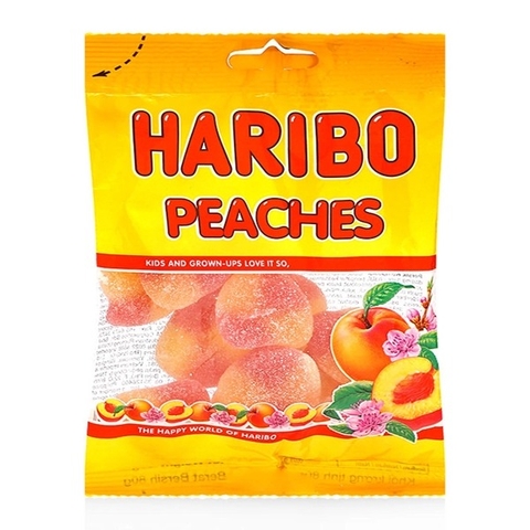 Kẹo dẻo Haribo Peaches gói 80g - Đức