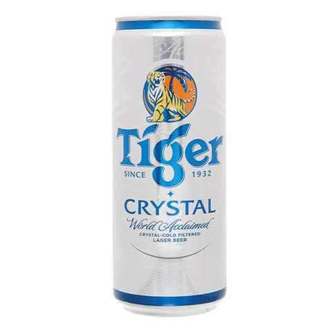 Bia Tiger Crystal bạc lon 330ml