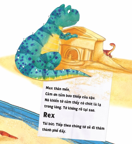 Sách tranh song ngữ Khủng long thân mến - T.Rex du ngoạn