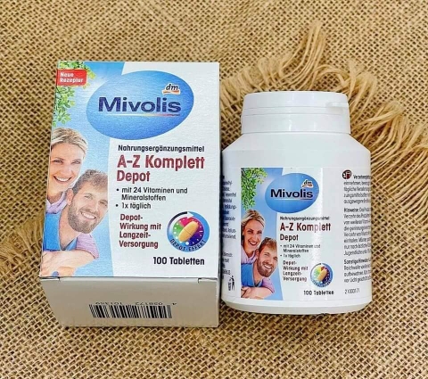 Vitamin tổng hợp Mivolis A-Z Komplett Depot- Hộp 100v (Date 7/2024)