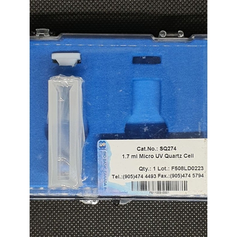 Cuvet thạch anh 1,7ml, SQ274 (Micro UV Quartz Cell With Lid) Bio Basic