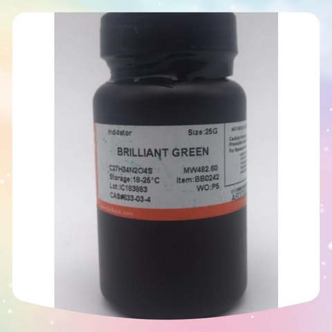 Chất Brilliant green, Lọ 25g. mã CAT: BB0242, CAS: 633-03-4, Hãng BioBasic - Canada