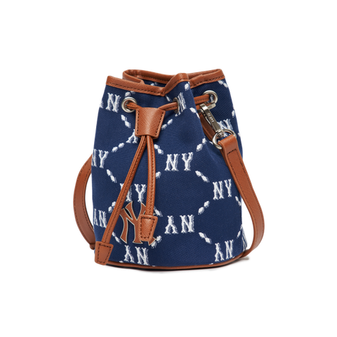 Túi MLB Diamond Monogram Jacquard Mini Bucket Bag New York Yankees Navy