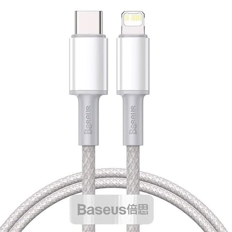 Cáp sạc nhanh C to Lightning 20W cho iPhone 12 Series Baseus High Density Braided ( 20W, Type-C to iP, Fast Charging Data Cable)