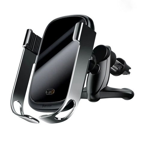 Bộ đế giữ điện thoại tích hợp sạc nhanh không dây Baseus Rock-solid Electric Holder 10W Wireless Charger (Auto Smart Lock by Sensor, Air Vent Car Mount)