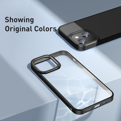 Ốp Lưng Nhựa Cứng Trong Suốt Bảo Vệ Camera Baseus Crystal Dùng Cho iPhone 13 2021