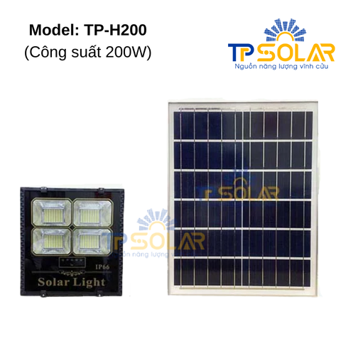 [200W] Đèn Pha Năng Lượng Mặt Trời TP Solar TP-H200