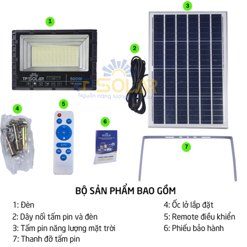 [500W] Đèn Pha Năng Lượng Mặt Trời TP Solar TP-K500