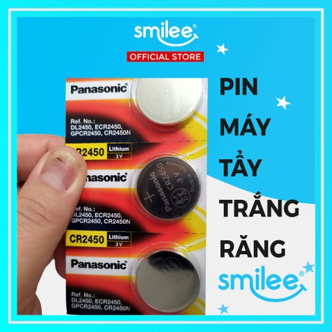 Pin máy LED Tẩy trắng răng Smilee, 3V, CR2450 - Panasonic | Pin cúc áo 3V CR 2450