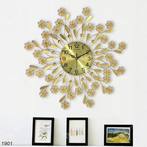 Đồng hồ decor những cánh hoa nghệ thuật 1901