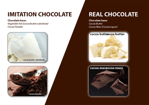 HÀNH TRÌNH CHOCOLATE – PHẦN 7: PHÂN BIỆT REAL CHOCOLATE & IMITATION CHOCOLATE