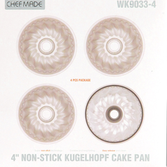 Khuôn chiffon hoa 4 inch (set 4 khuôn ) Chefmade WK9033-4