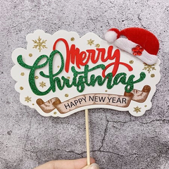 Que cắm Merry Christmas+ Happy new year