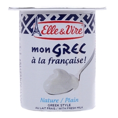 Sữa chua lên men Hy Lạp nguyên chất Elle & Vire 125g (1h)