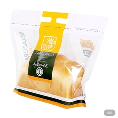 Túi zip đựng bánh mì sandwich trong màu vàng đen khổ ngang (10c)