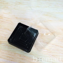 Hộp pet vuông XY65S đế đen đựng bánh 65-80gr (50c)