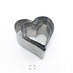 Khuôn đổ socola hình trái tim (set 3 hình)