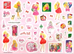 40_Barbie giáng sinh yêu thương -Tô màu khổ lớn với hơn 50 đề can