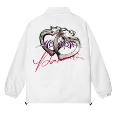 LOVE HANDCUFFS OVER-PRINTED JACKET (White)