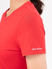 Áo T-Shirt Nữ In Ngực Thể Thao Mềm Mịn Thông Thoáng - Đỏ