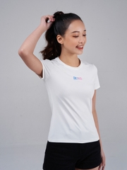 Áo T-Shirt Nữ In Ngực Thể Thao Mềm Mịn Thông Thoáng - Trắng