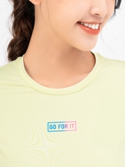 Áo T-Shirt Nữ In Ngực Thể Thao Mềm Mịn Thông Thoáng - Xanh Cốm