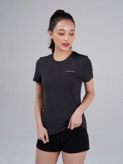 Áo T-Shirt Nữ Thể Thao Melange Năng Động - Đen rêu