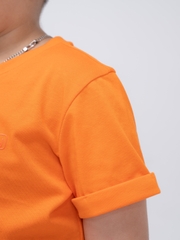 Áo Phông Trẻ Em Cotton Cổ Tròn In Logo