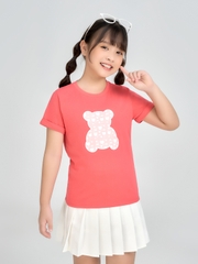 Áo T-Shirt Trẻ Em Cotton In Hình Gấu