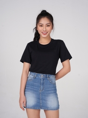 Áo T-Shirt Nữ Cotton Compact Cổ Tròn In Ngực