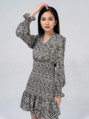 Váy Đuôi Cá Cổ Tim Chun Eo