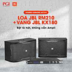 KARA JBL VIP12 - Combo Karaoke active (Loa JBL RM210 + Vang JBL KX180) - Hàng Chính hãng PGI